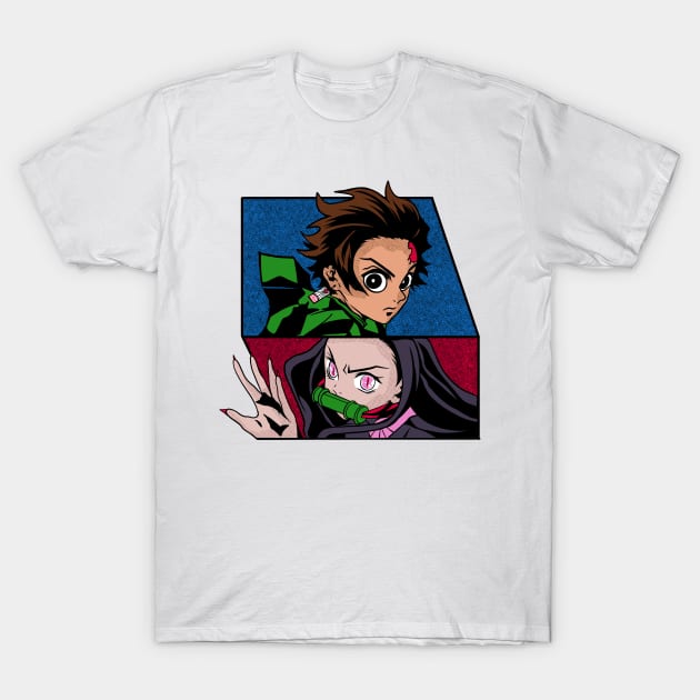 two demon slayer brothers and sisters T-Shirt by feringrh